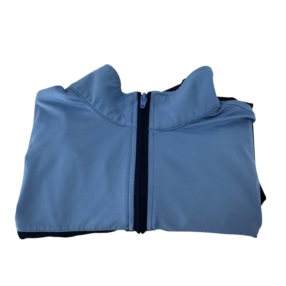 Brooks Brothers Mens Small Blue Colorblock Quarter Zip Performance Pullover Top